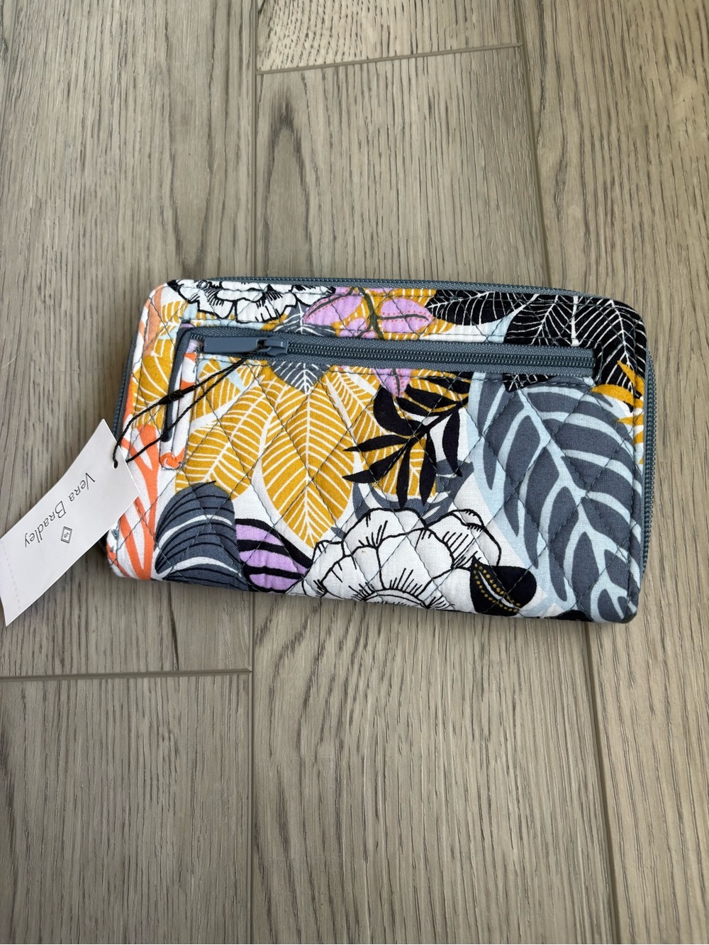 Vera Bradley Lavender Quilted Wallet with Floral Snap - Picture 5 of 5